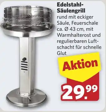 Combi Edelstahl- Säulengrill aanbieding
