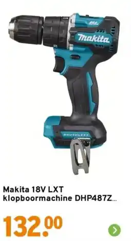 GAMMA Makita 18V LXT klopboormachine DHP487Z aanbieding