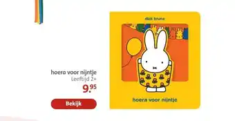 Bruna hoera voor nijntje Leeftijd 2+ aanbieding