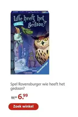 Bruna Spel Ravensburger wie heeft het gedaan? aanbieding