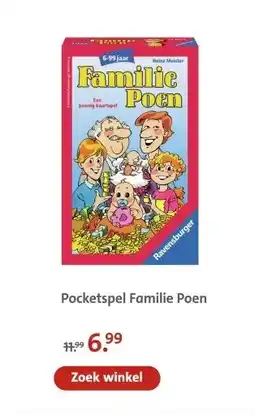Bruna Pocketspel Familie Poen aanbieding