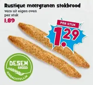 Boon`s Markt Rustique meergranen stokbrood aanbieding