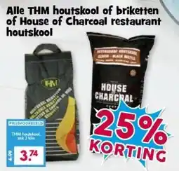 Boon`s Markt Alle THM houtskool of briketten of House of Charcoal restaurant houtskool aanbieding