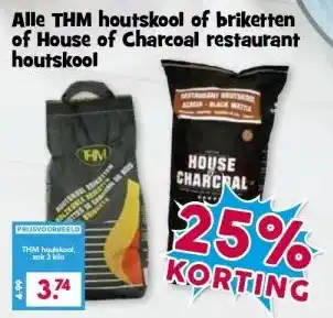 Boon`s Markt Alle THM houtskool of briketten of House of Charcoal restaurant houtskool aanbieding