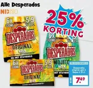 Boon`s Markt Alle Desperados NIX18 aanbieding