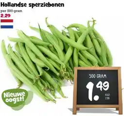 Boon`s Markt Hollandse sperziebonen aanbieding