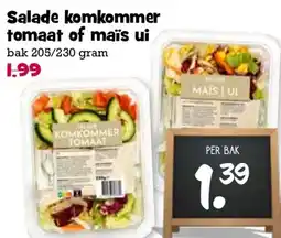 Boon`s Markt Salade komkommer tomaat of maïs ui aanbieding