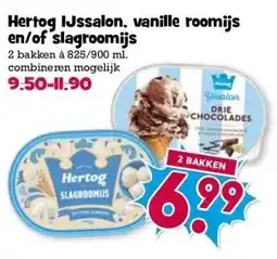 Boon`s Markt Hertog IJssalon, vanille roomijs en/of slagroomijs aanbieding