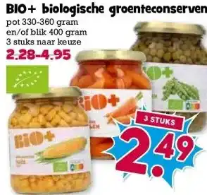 Boon`s Markt BIO+ biologische groenteconserven aanbieding