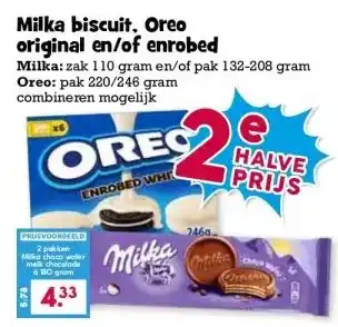 Boon`s Markt Milka biscuit. Oreo original en/of enrobed aanbieding