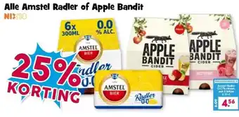 Boon`s Markt Alle Amstel Radler of Apple Bandit aanbieding