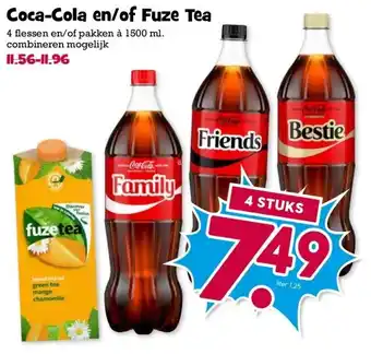 Boon`s Markt Coca-Cola en/of Fuze Tea aanbieding