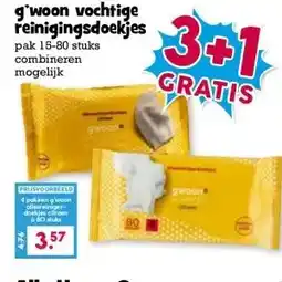 Boon`s Markt g'woon vochtige reinigingsdoekjes aanbieding