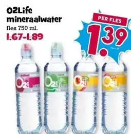 Boon`s Markt 02Life mineraalwater fles 750 ml. aanbieding