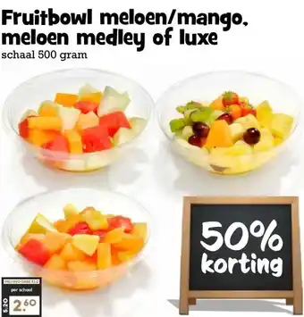 Boon`s Markt Fruitbowl meloen/mango. meloen medley of luxe aanbieding