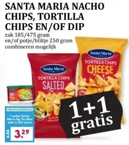 Boon`s Markt Santa maria nacho chips, tortilla chips en/of dip aanbieding