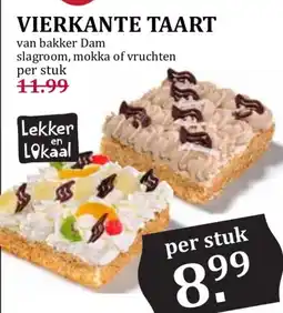 Boon`s Markt Vierkante taart aanbieding