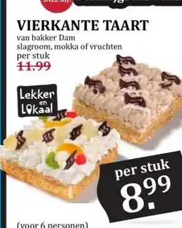 Boon`s Markt VIERKANTE TAART aanbieding