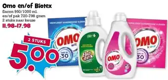 Boon`s Markt Omo en/of Biotex aanbieding