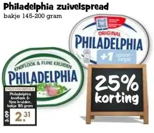 Boon`s Markt Philadelphia zuivelspread bakje 145-200 gram aanbieding