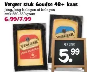 Boon`s Markt Vergeer stuk Goudse 48+ kaas aanbieding