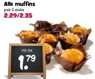 Boon`s Markt Alle muffins pak 2 stuks aanbieding