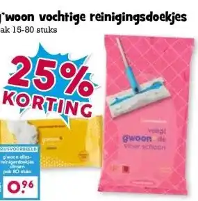 Boon`s Markt g'woon vochtige reinigingsdoekjes aanbieding