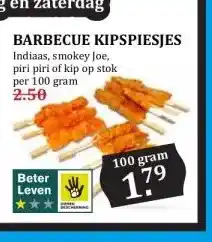 Boon`s Markt BARBECUE KIPSPIESJES Indiaas, smokey Joe, aanbieding