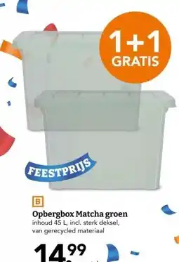 Blokker Opbergbox Matcha groen aanbieding