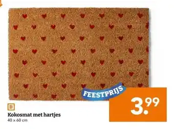 Blokker Kokosmat met hartjes aanbieding