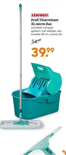 Blokker LEIFHEITProfi Vloerwisser XL micro duo compleet compact aanbieding
