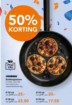 Blokker COMBƏKK Koekenpannen aanbieding