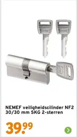 GAMMA NEMEF veiligheidscilinder NF2 30 aanbieding