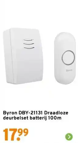GAMMA Byron DBY 21131 Draadloze deurbelset batterij aanbieding