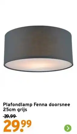 GAMMA Plafondlamp Fenna doorsnee grijs aanbieding