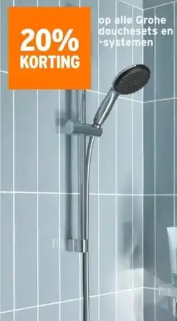 GAMMA Op alle grohe douchesets en systemen aanbieding