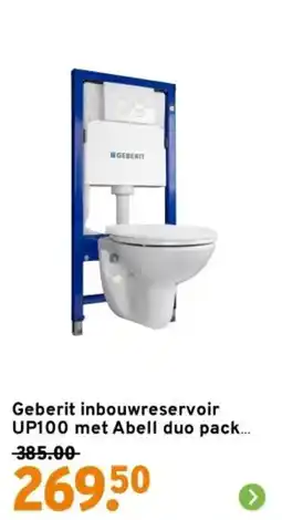 GAMMA Geberit inbouwreservoir UP100 met Abell duo pack aanbieding