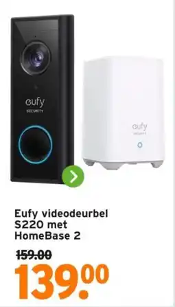 GAMMA Eufy videodeurbel S220 met HomeBase 2 aanbieding