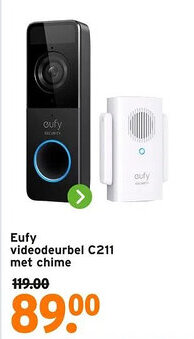 GAMMA Eufy videodeurbel C211 met chime aanbieding