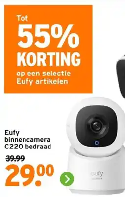 GAMMA Eufy binnencamera C220 bedraad aanbieding