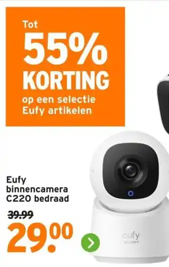 GAMMA Eufy binnencamera C220 bedraad aanbieding