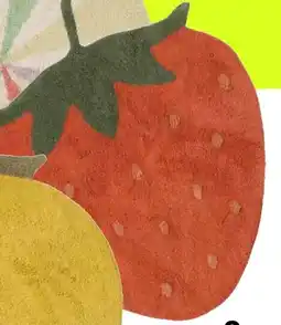 Kwantum Vloerkleed Aardbei Rood aanbieding