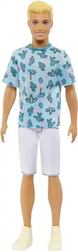 Bol.com Barbie Ken Fashionistas Pop - Met blond haar en T-shirt met cactussen aanbieding