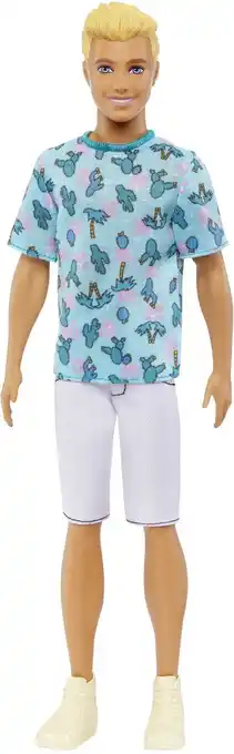 Bol.com Barbie Ken Fashionistas Pop - Met blond haar en T-shirt met cactussen aanbieding