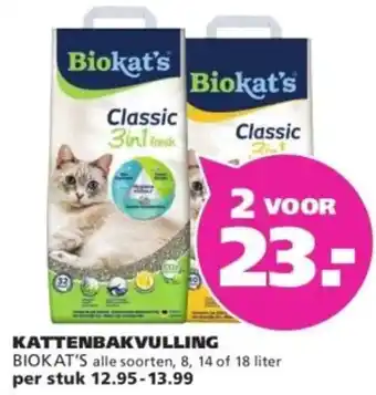 Ranzijn KATTENBAKVULLING BIOKAT'S aanbieding