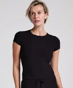 Hunkemoller Hunkemöller Pyjamatop Rib Essential Zwart aanbieding