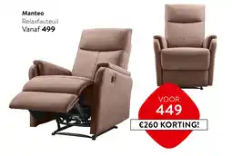 Profijt Meubel Manteo Relaxfauteuil aanbieding