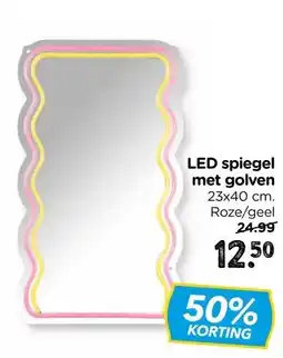 Xenos LED spiegel met golven aanbieding