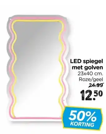 Xenos LED spiegel met golven aanbieding
