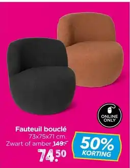 Xenos Fauteuil bouclé aanbieding